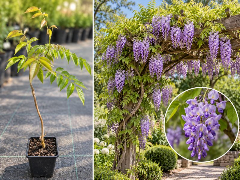 Glicină Americană Longwood Purple (Wisteria Frutescens) - Ghiveci 20-40 cm