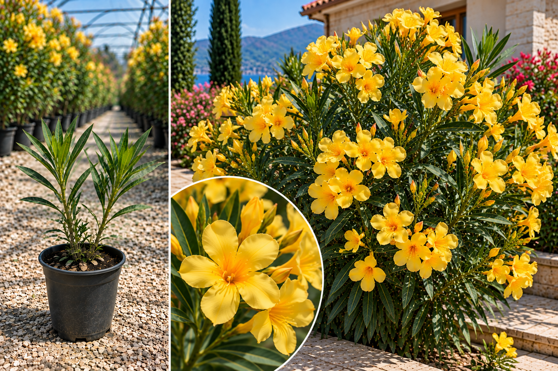 Leandru Galben Maria Gambetta (Nerium Oleander) - Ghiveci 10-20 cm