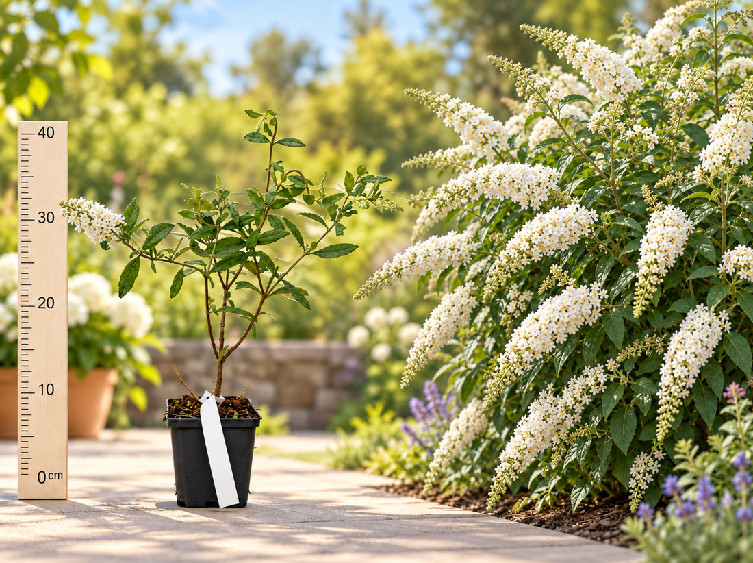 Liliac de Vară Alb White Profusion (Buddleja) - Arbust ghiveci, 20-40 cm