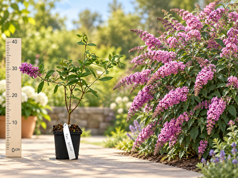 Liliac de Vară Roz Pink Delight (Buddleja) - Arbust ghiveci, 20-40 cm